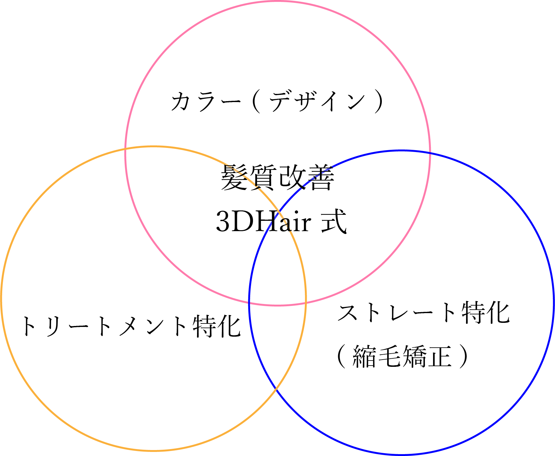 3DHair式の3つの特徴